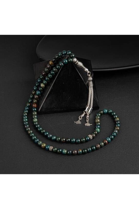 Kan Taşı Doğal Taş Tesbih 99luk - 6mm - 2