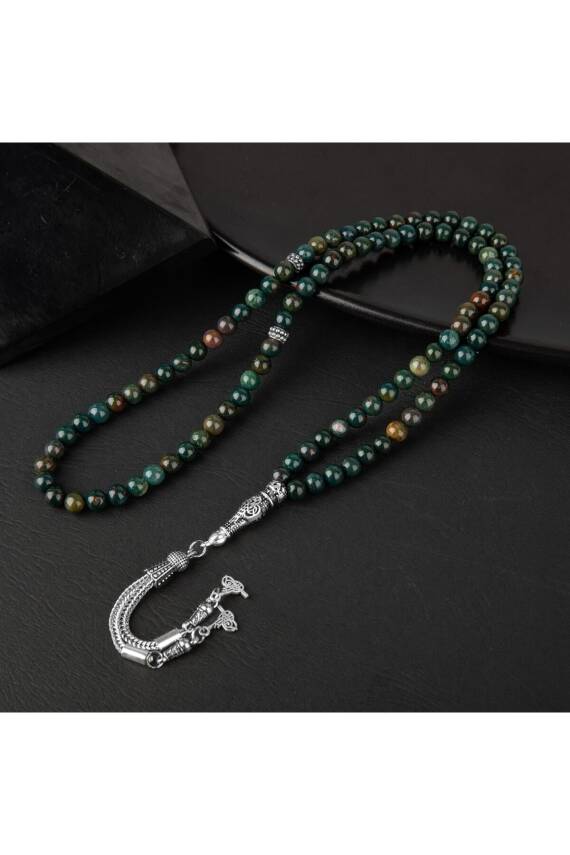 Kan Taşı Doğal Taş Tesbih 99luk - 6mm - 3