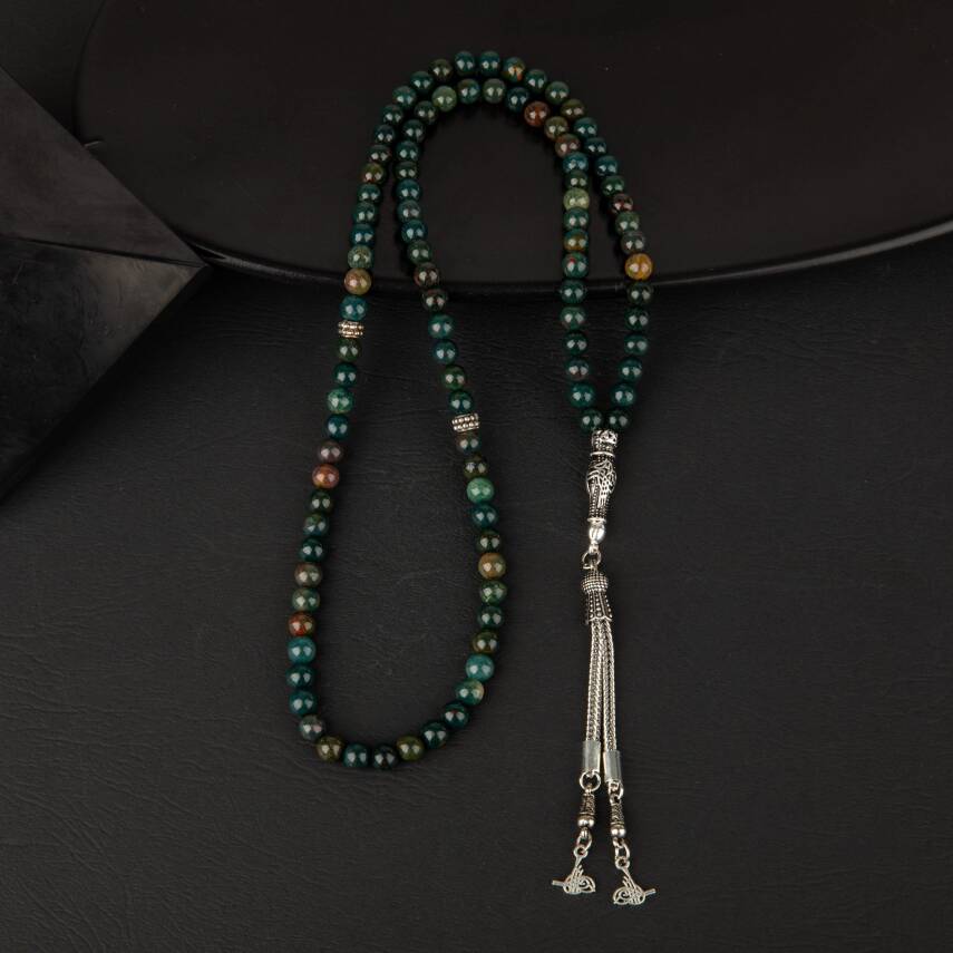 Kan Taşı Doğal Taş Tesbih 99luk - 6mm - 2