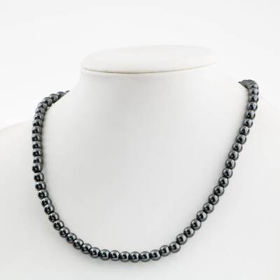 Kaplan Gözü 6 mm Dizi Doğal Taş Kolye - Osmanlı Doğaltaş