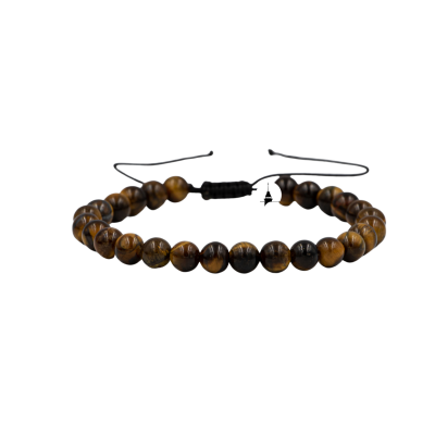 Kaplan Gözü 6mm Merdiven Kapama Doğal Taş Bileklik - Osmanlı Doğaltaş