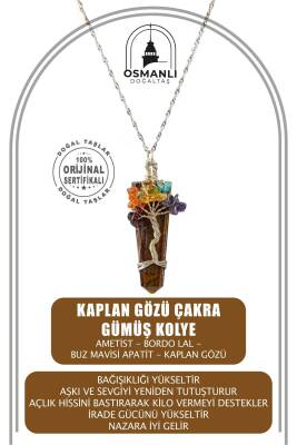 Kaplan Gözü Çakra Gümüş Kolye Kaplan Gözü - 2