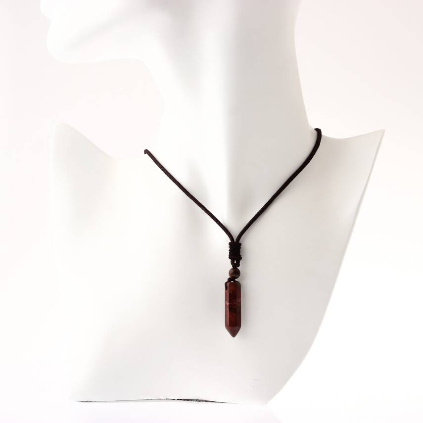 Kaplan Gözü Doğal Taş Kolye Ucu 3cm - 2