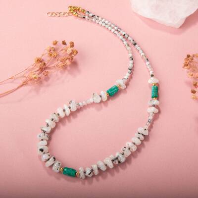 Kaplan Gözü Doğal Taş Sarı Gümüş Oval Kolye - 2