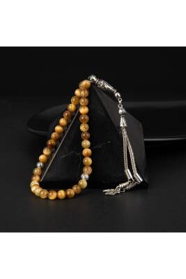 Kaplan Gözü Doğal Taş Tesbih 33lük - 6mm - 2