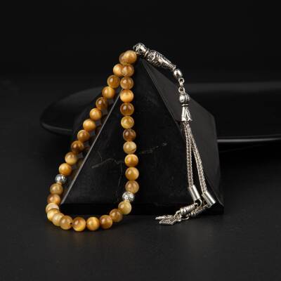 Kaplan Gözü Doğal Taş Tesbih 33lük - 6mm - 3