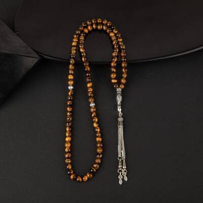 Kaplan Gözü Doğal Taş Tesbih 99luk - 6mm - 2