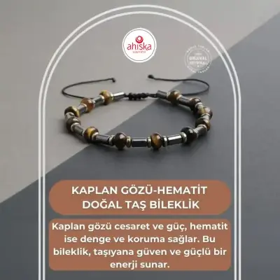 Kaplan Gözü Hematit Doğal Taş Bileklik - 1