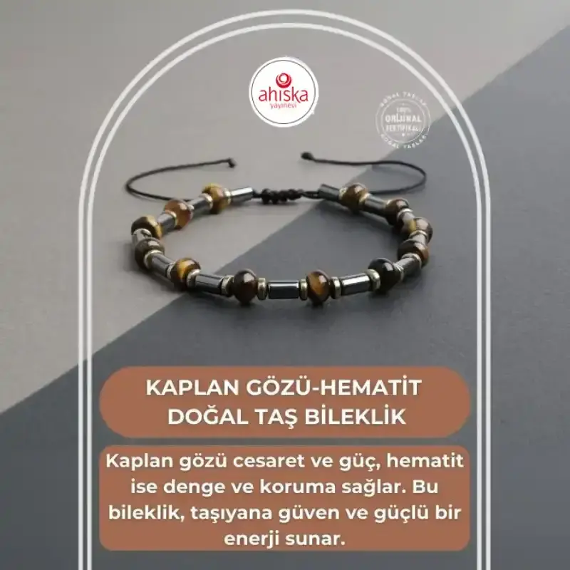 Kaplan Gözü Hematit Doğal Taş Bileklik - 1