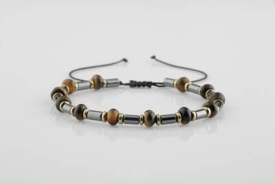 Kaplan Gözü Hematit Doğal Taş Bileklik - Osmanlı Doğaltaş