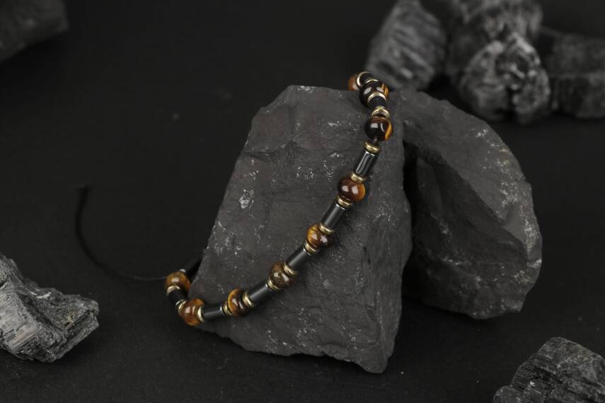 Kaplan Gözü Hematit Doğal Taş Bileklik - 3