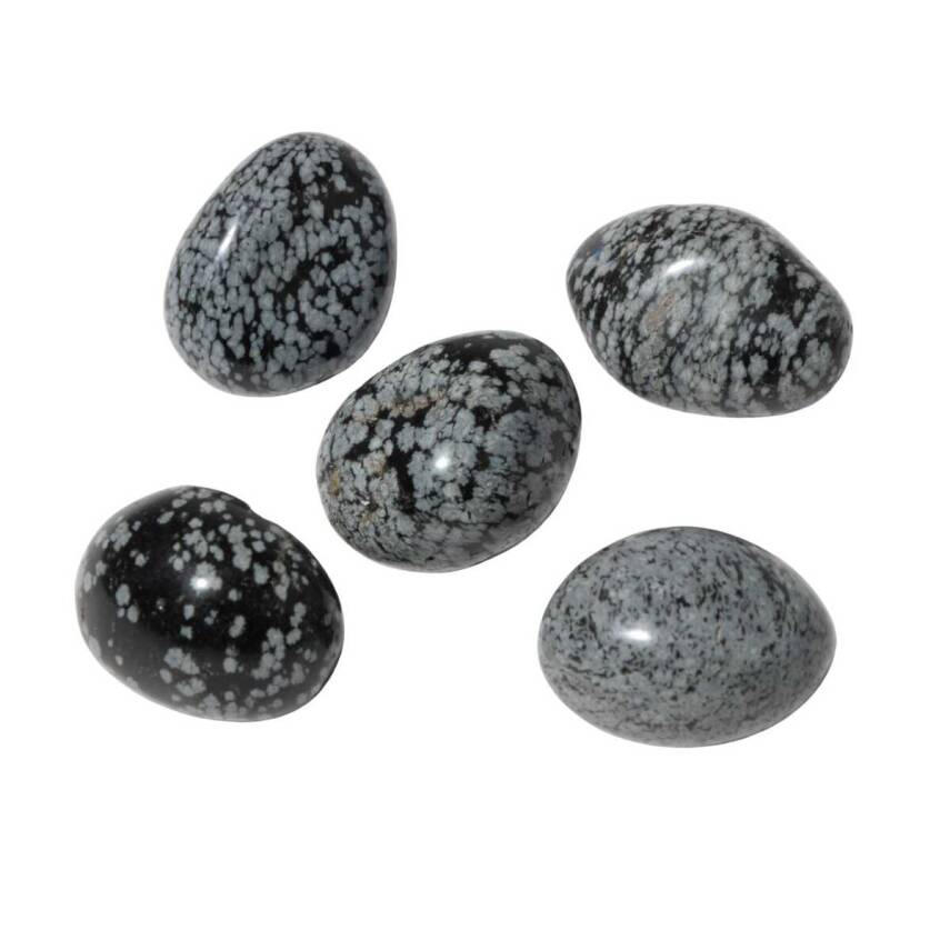 Karlı Obsidyen Doğal Taş Tımbıl El Taşı - 1