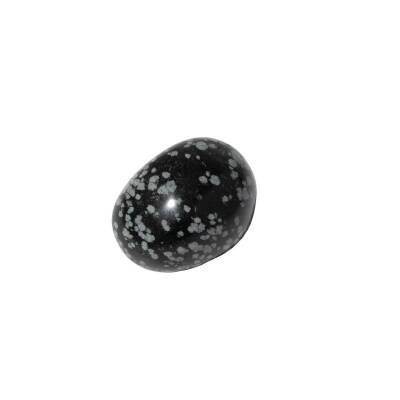 Karlı Obsidyen Doğal Taş Tımbıl El Taşı - Doğal Taş (1)