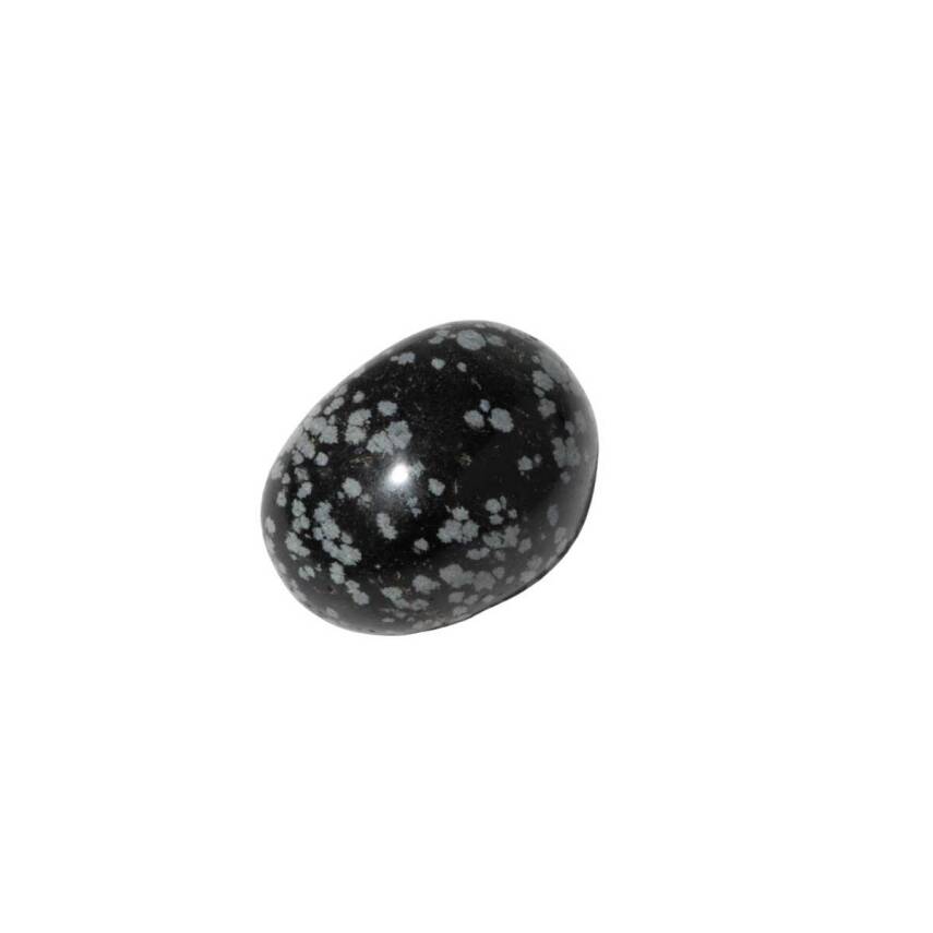 Karlı Obsidyen Doğal Taş Tımbıl El Taşı - 2
