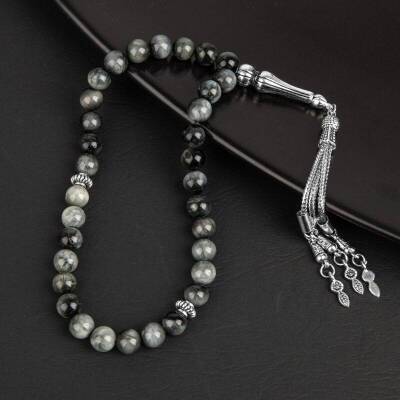 Kedi Gözü Doğal Taş Tesbih 33lük - 8mm - 2