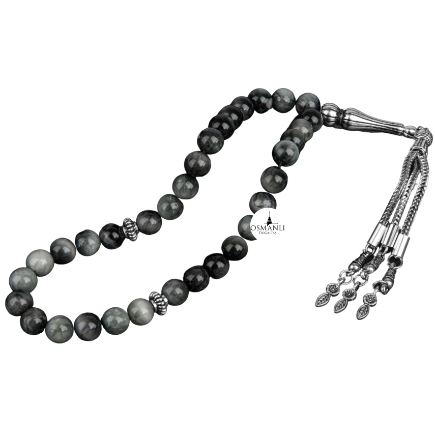 Kedi Gözü Doğal Taş Tesbih 33lük - 8mm - 1