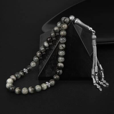 Kedi Gözü Doğal Taş Tesbih 33lük - 8mm - 2