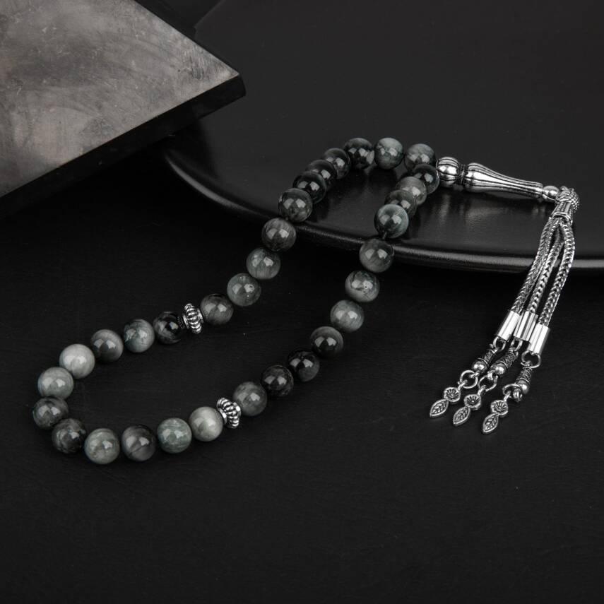 Kedi Gözü Doğal Taş Tesbih 33lük - 8mm - 3