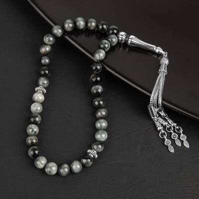 Kedi Gözü Doğal Taş Tesbih 33lük - 8mm - 4