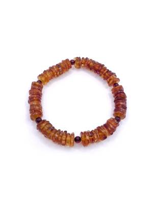 Kehribar Bileklik Sertifikalı %100 Orijinal Doğal Taş Kırmızı Turuncu - 2