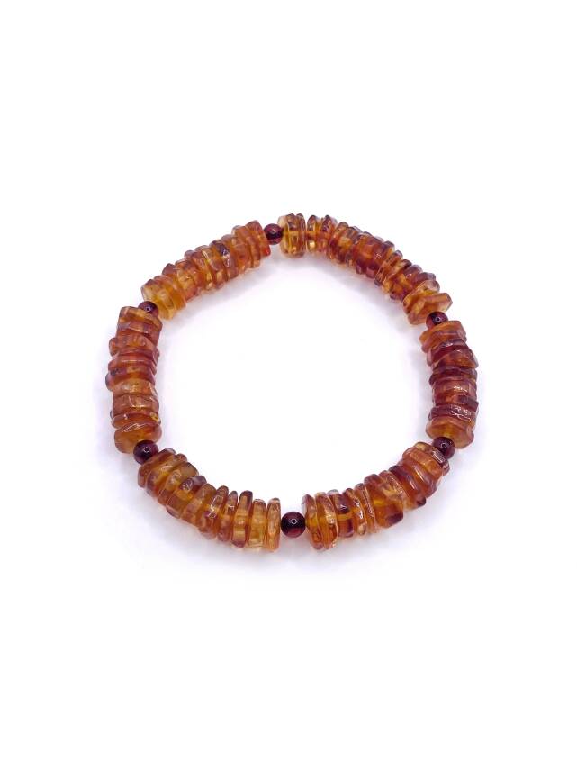 Kehribar Bileklik Sertifikalı %100 Orijinal Doğal Taş Kırmızı Turuncu - 2