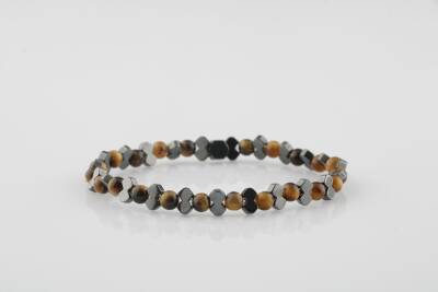 Kırlangıç Kaplan Gözü-Hematit Doğal Taş Erkek Bileklik - Osmanlı Doğaltaş