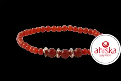 Kırmızı Akik 4mm Doğal Taş Bileklik - Doğal Taş (1)