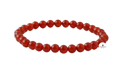 Kırmızı Akik 6mm Doğal Taş Bileklik - 2