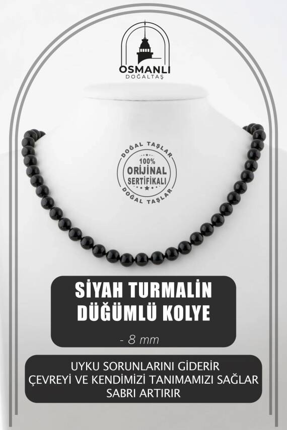 Kırmızı Akik 8 mm Dizi Doğal Taş Kolye - 1