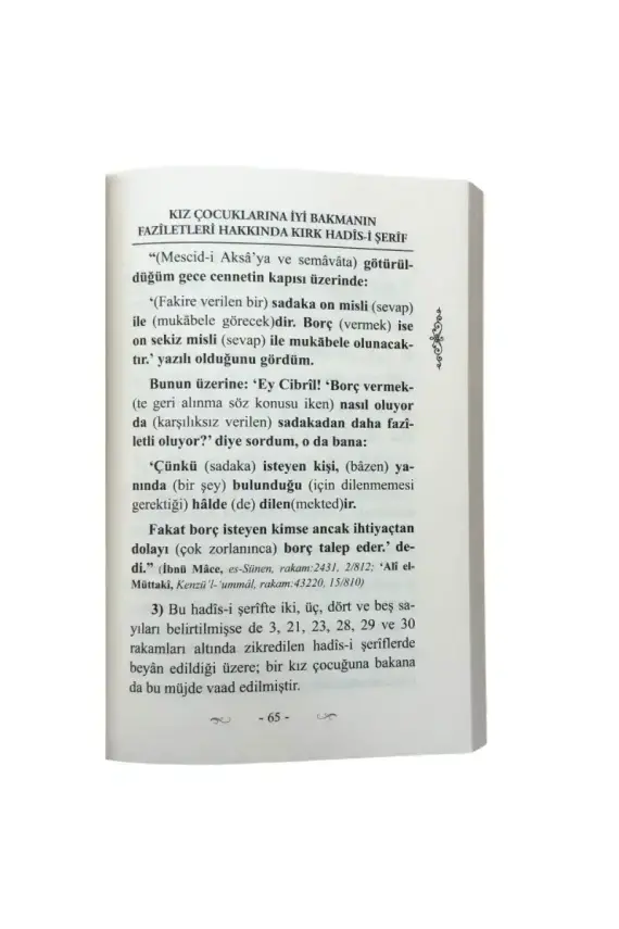 Kız Çocuklarına İyi Bakmanın Faziletleri - 1