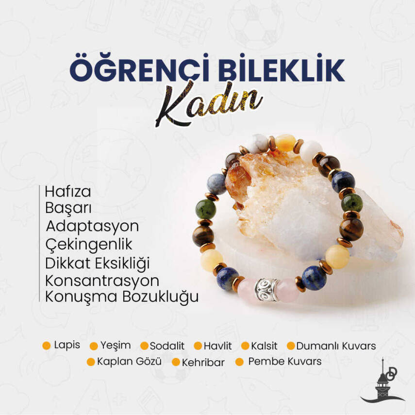 Kız Öğrenci Doğal Taş Bileklik - 3