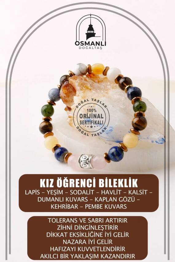 Kız Öğrenci Doğal Taş Bileklik - 1