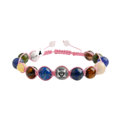 Kız Öğrenci Doğal Taş Harfli Makrome Bileklik - Osmanlı Doğaltaş