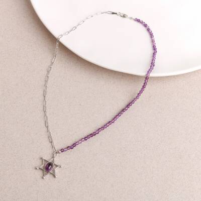 Koç Burcu Bileklik Akuamarin, Ametist, Ay Taşı, Güneş Taşı, Jasper, Pembe Kuvars, Yeşil Aventurin - 3