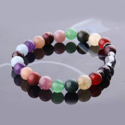 Koç Burcu Bileklik Akuamarin, Ametist, Bordo Granat Lal, Güneş Taşı, Kalsit, Kan Taşı, Kırmızı Akik, Yeşil Aventurin - Osmanlı Doğaltaş