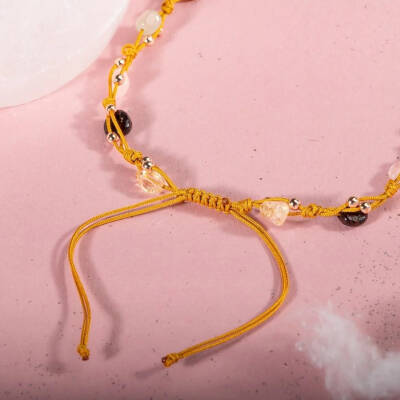 Koç Burcu Kolye Ametist, Bordo Granat Lal, Güneş Taşı, Jasper, Pembe Kuvars, Sitrin, Yeşil Aventurin - 3