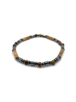 Koç Burcu Zaza Tesbih Doğal Taş Akuamarin, Ametist, Bordo Granat Lal, Kan Taşı, Sarı Jasper, Siyah Göz Akik - 2