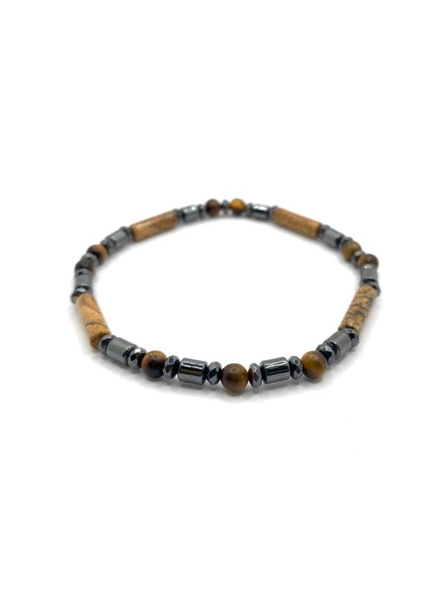 Koç Burcu Zaza Tesbih Doğal Taş Akuamarin, Ametist, Bordo Granat Lal, Kan Taşı, Sarı Jasper, Siyah Göz Akik - 2