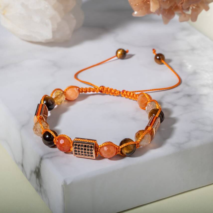 Koşulsuz Aşk Doğal Taş Zirkon Bileklik - 3