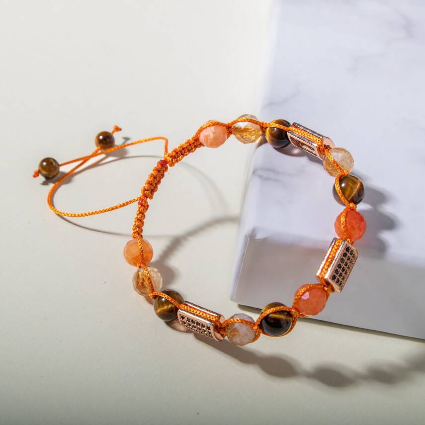 Koşulsuz Aşk Doğal Taş Zirkon Bileklik - 5