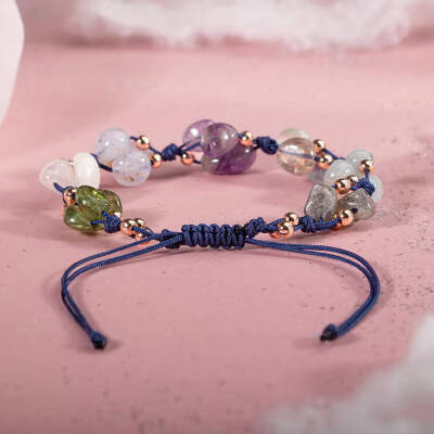 Kova Burcu Bileklik Akuamarin, Ametist, Ay Taşı, Kalsedon, Labradorit, Mor Florit, Yeşim - 4