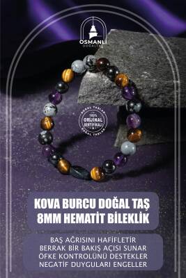 Kova Burcu Bileklik Ametist, Golden Obsidyen, İspanyol Varisit, Kaplan Gözü - 2