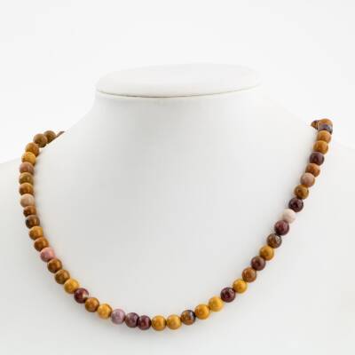 Kristal Kuvars 6 mm Dizi Doğal Taş Kolye - Osmanlı Doğaltaş