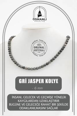 Kristal Kuvars 6 mm Dizi Doğal Taş Kolye - 2