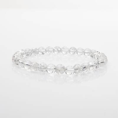 Kristal Kuvars 6mm Doğal Taş Bileklik - 2