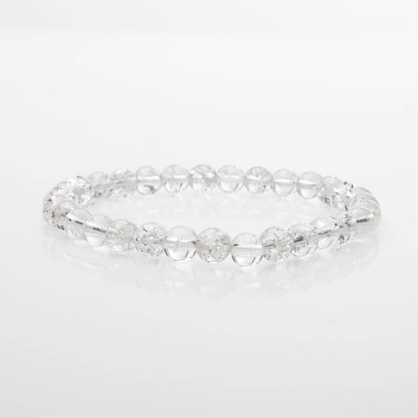 Kristal Kuvars 6mm Doğal Taş Bileklik - 2