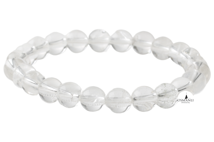 Kristal Kuvars 8mm Doğal Taş Bileklik - 2