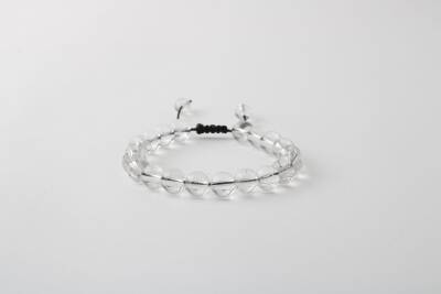 Kristal Kuvars 8mm Merdiven Kapama Doğal Taş Bileklik - 2