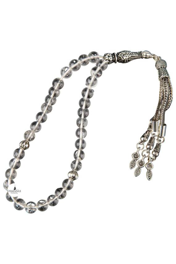 Kristal Kuvars Doğal Taş Tesbih 33lük - 6mm - 2