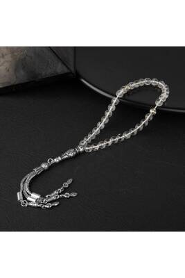 Kristal Kuvars Doğal Taş Tesbih 33lük - 6mm - 3